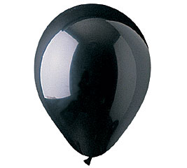 Black Colour Helium Latex Balloon